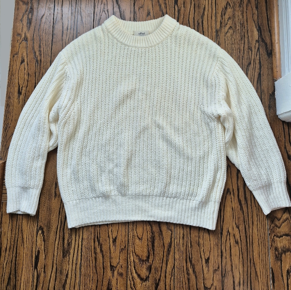 Aritzia Knit Sweater Small White / Cream New